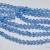 4 mm rombo formos stikl. mėlynų su AB danga karoliukų juosta