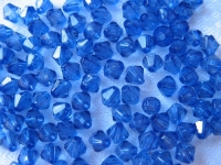 5 mm akrilinis karoliukas mėlynas, 100 vnt