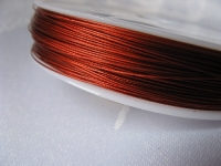 7 gijų plieninis troselis raudonas 0,45mm, 1m
